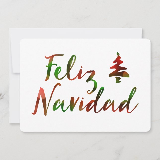 Feliz Navidad (bokeh tree lights) (Anverso)