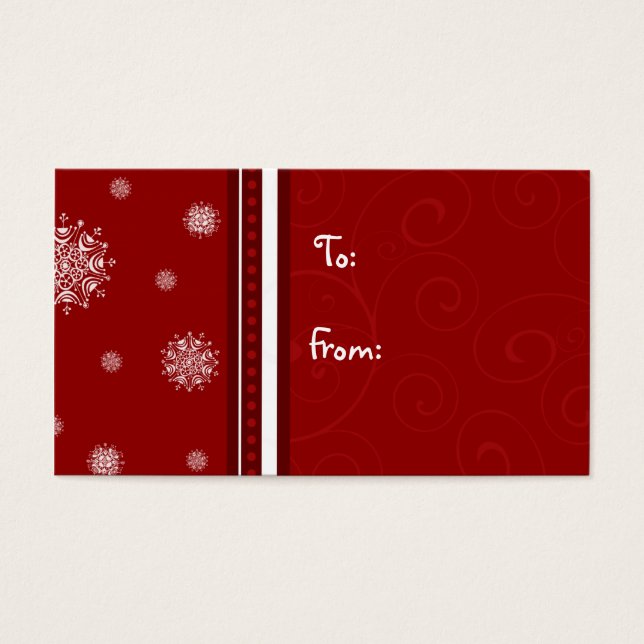 Feliz Navidad Bolsas de Regalo de Snowflakes White (Frente)