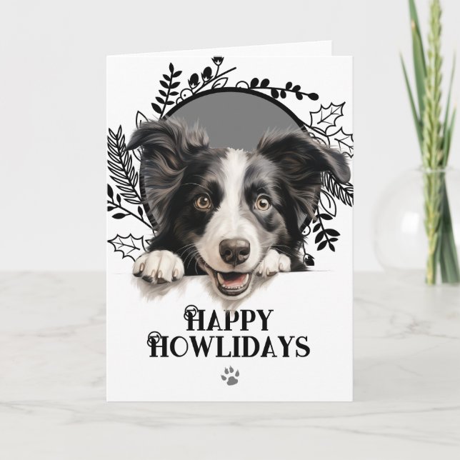 Feliz Navidad Border Collie Perro Navidad (Anverso)