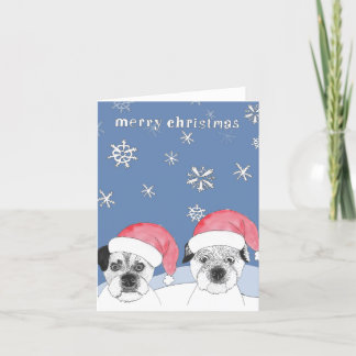 Feliz Navidad Border Terriers Nieve