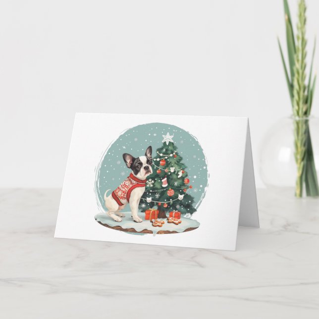 Feliz Navidad Boston Terrier Dog (Anverso)