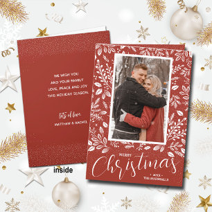 Feliz Navidad Botánica Foto doblada