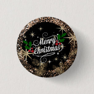Feliz Navidad, brillo, botón purpurina y brillo