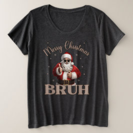 Feliz Navidad BRUH Gracioso diseño camiseta