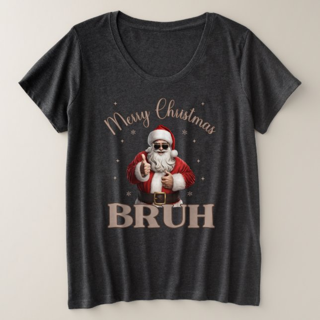 Feliz Navidad BRUH Gracioso diseño camiseta (Anverso del diseño)