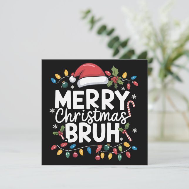 Feliz Navidad Bruh Santa Fiesta Día Festivo Divert (Anverso de pie)