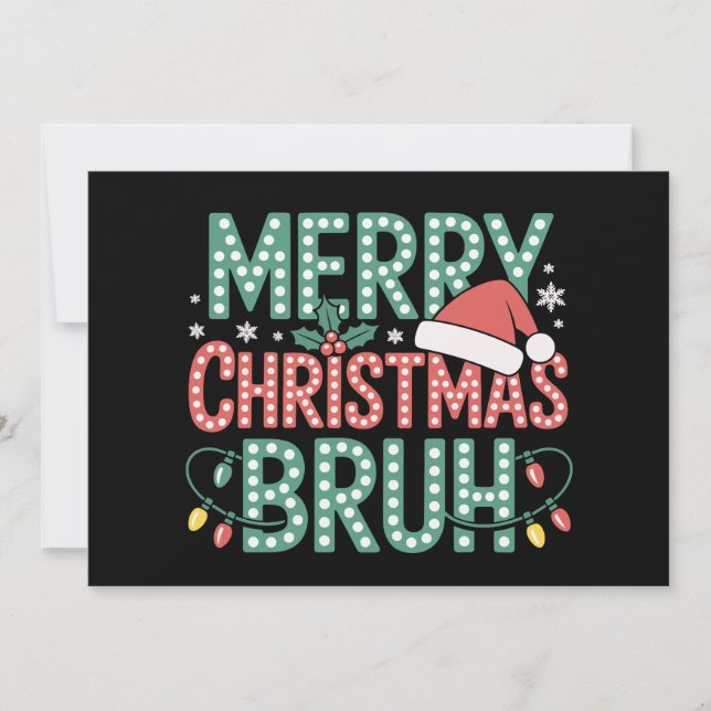 Feliz Navidad Bruh Santa Navidad Fiesta Familia (Anverso)