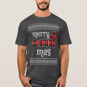 Feliz Navidad Búfalo con suéter feo Christi