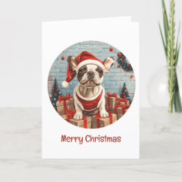 Feliz Navidad Bulldog francés Santa Dog