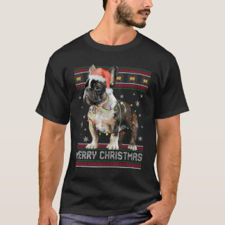 Feliz navidad Bulldog francés suéter feo