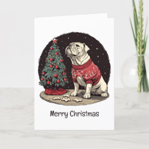Feliz Navidad Bulldog Inglés Árbol de Navidad