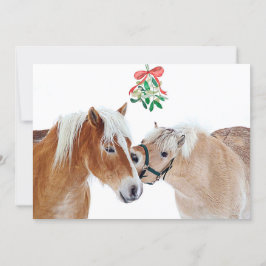 Feliz Navidad Caballo Mistletoe Equine Cute Ponies