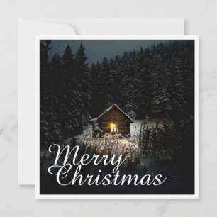 Feliz Navidad Cabaña Mística Bosques Profundos