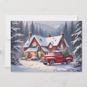Feliz Navidad Cabaña Vintage