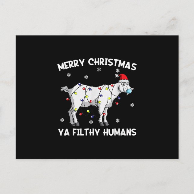 Feliz Navidad Cabra Cara Máscara Cabra Santa (Anverso)
