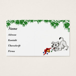 ¡Feliz Navidad! Cachorro con bell y ball