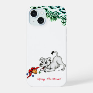 ¡Feliz Navidad! Cachorro con bell y ball