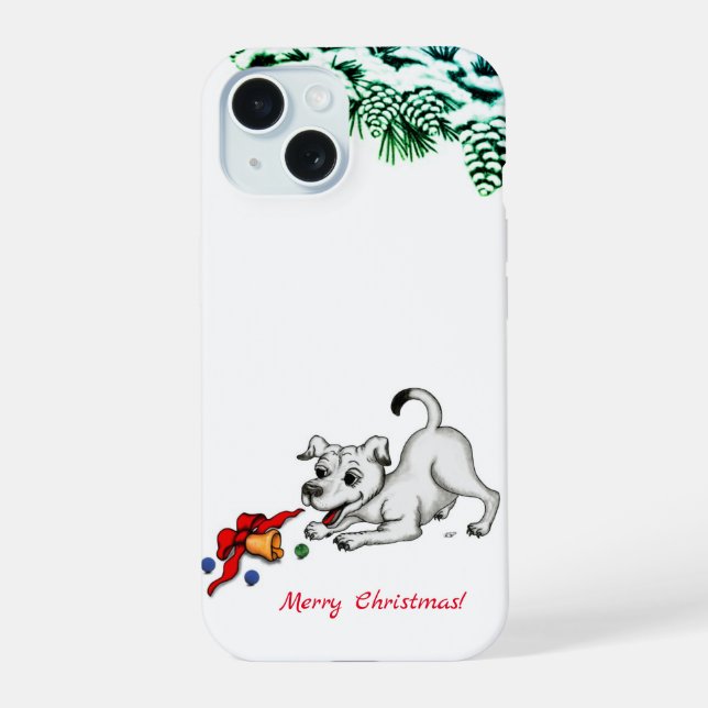 ¡Feliz Navidad! Cachorro con bell y ball (Reverso )