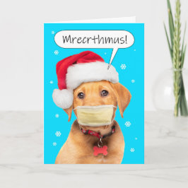 Feliz Navidad Cachorro hablando amortiguado con ma