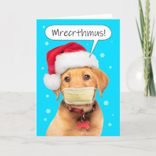Feliz Navidad Cachorro hablando amortiguado con ma