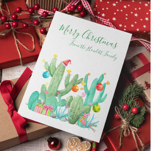 Feliz Navidad Cacti Desierto Cactus Suroeste