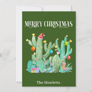 Feliz Navidad Cactus Desierto Suroeste