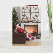 Feliz Navidad Cálido y acogedor chimenea Santa Fot