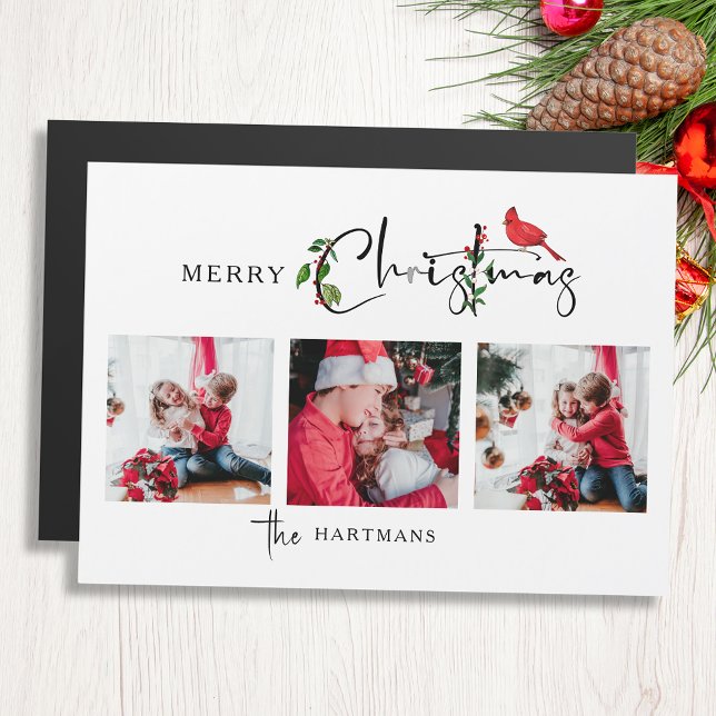 Feliz Navidad Caligrafía Botánica 3 Foto (Subido por el creador)