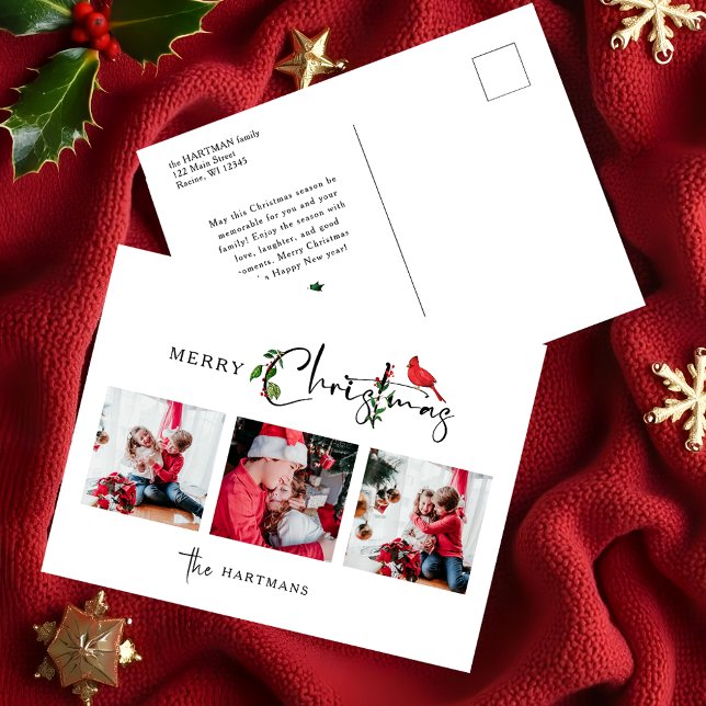 Feliz Navidad Caligrafía Botánica 3 Foto (Subido por el creador)