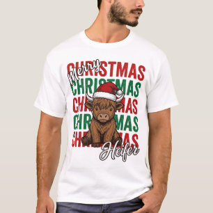 Feliz Navidad Camisa De Vacas Novillas Diseño De F