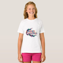 FELIZ NAVIDAD CAMISETA BÁSICA PARA NIÑAS