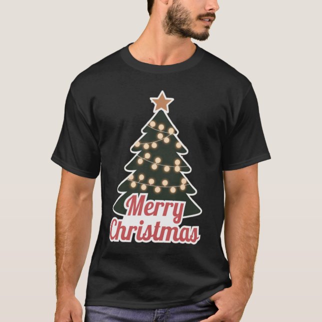 Feliz Navidad Camiseta Oscura básica: Nuevo Mo fes (Anverso)