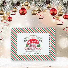 Feliz Navidad Caña de Caramelo Menta Roja y Verde