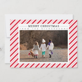 Feliz Navidad Candy Cane franjas blancas rojas Fot