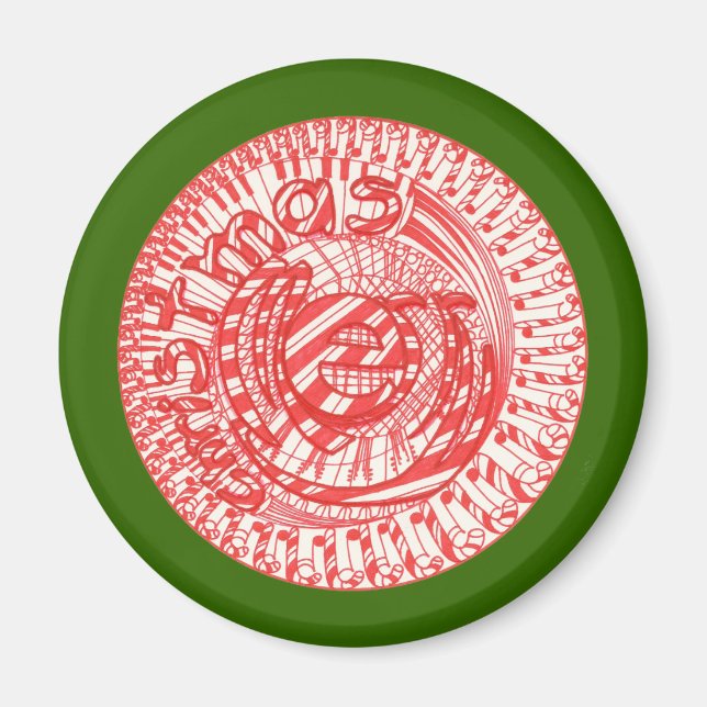 Feliz Navidad, caramelos, imanes (Frente)