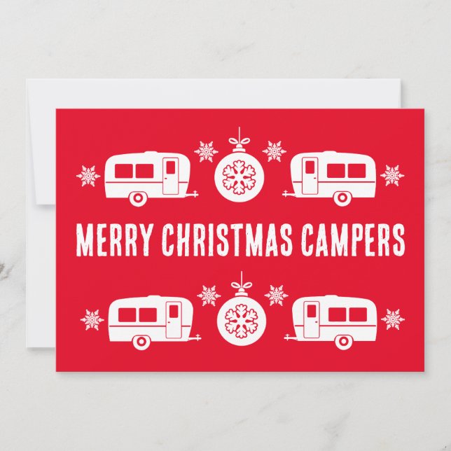 Feliz Navidad Caravana Camping   (Anverso)