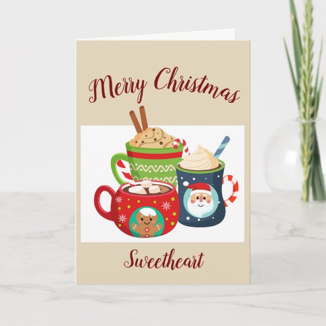 Feliz Navidad Cariño amor Chocolate caliente calie (Anverso)