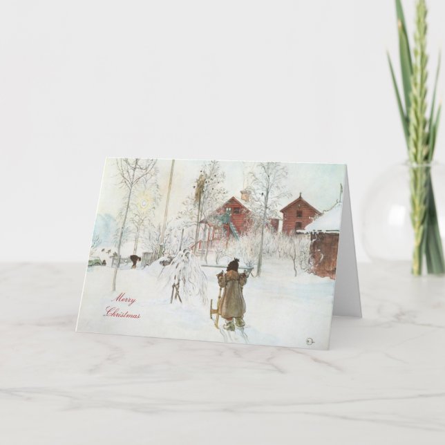 Feliz Navidad Carl Larsson Art (Anverso)