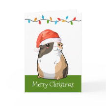 Feliz Navidad Cerdito de Guinea Lindo Santa