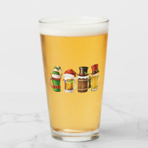 Feliz Navidad Cervezas Bebiendo Santa Beer Lover