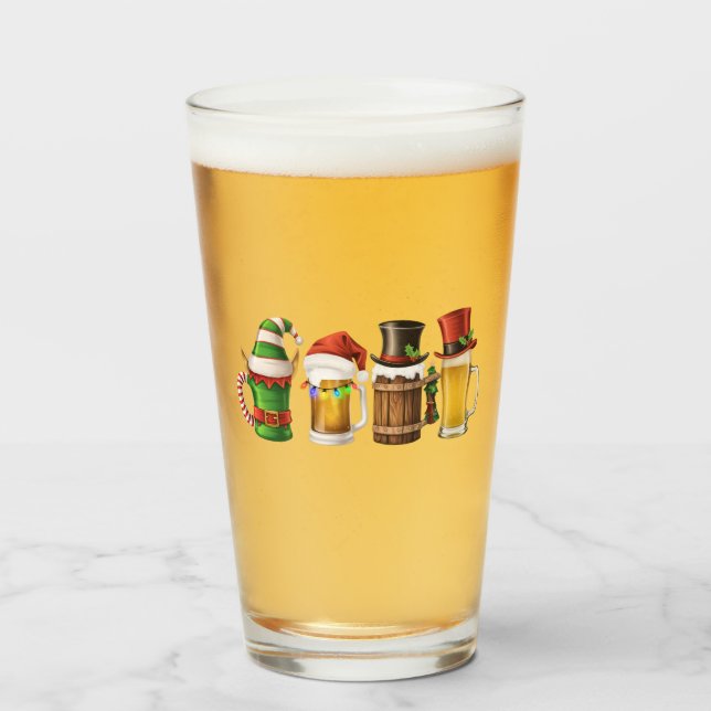 Feliz Navidad Cervezas Bebiendo Santa Beer Lover (Anverso (lleno))