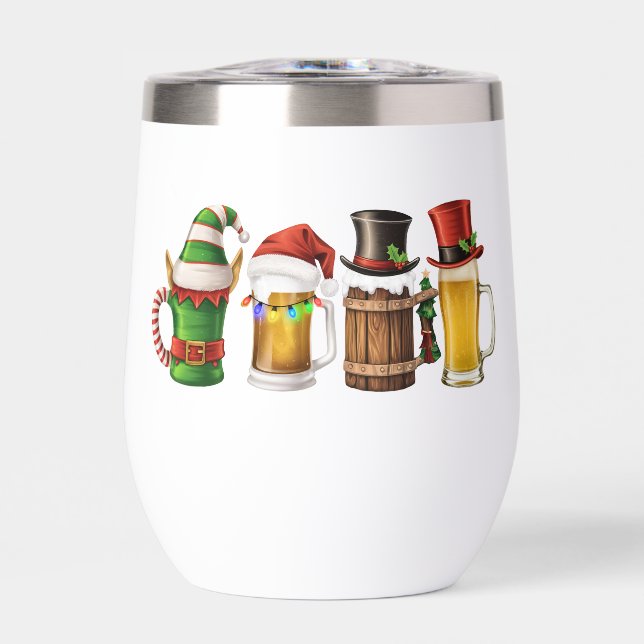 Feliz Navidad Cervezas Bebiendo Santa Beer Lover (Frente)