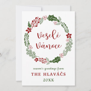 Feliz Navidad checo, personalizado