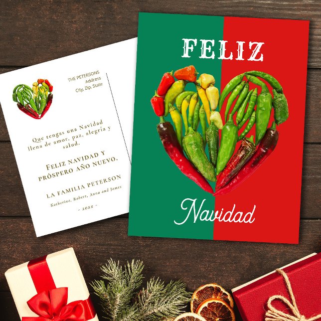 Feliz Navidad Chili Peppers Heart (Subido por el creador)