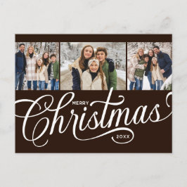 Feliz Navidad Chocolate Oscuro Script 3 Foto