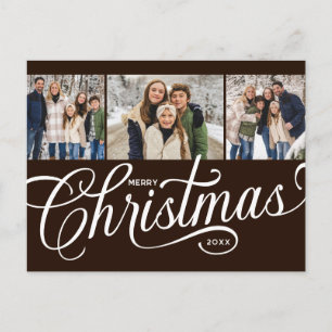 Feliz Navidad Chocolate Oscuro Script 3 Foto