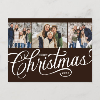 Feliz Navidad Chocolate Oscuro Script 3 Foto