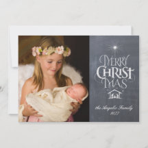 Feliz Navidad Christian Chalkboard Personalizar