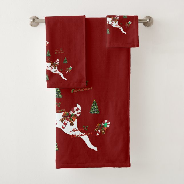 Feliz Navidad Ciervo Rojo Navideño  (In situ)