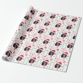 Feliz Navidad CKCS Papá Noel Papel de Regalo